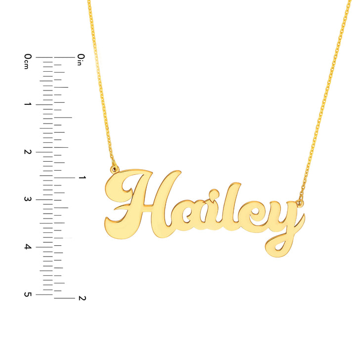 7mm Cursive Nameplate Necklace