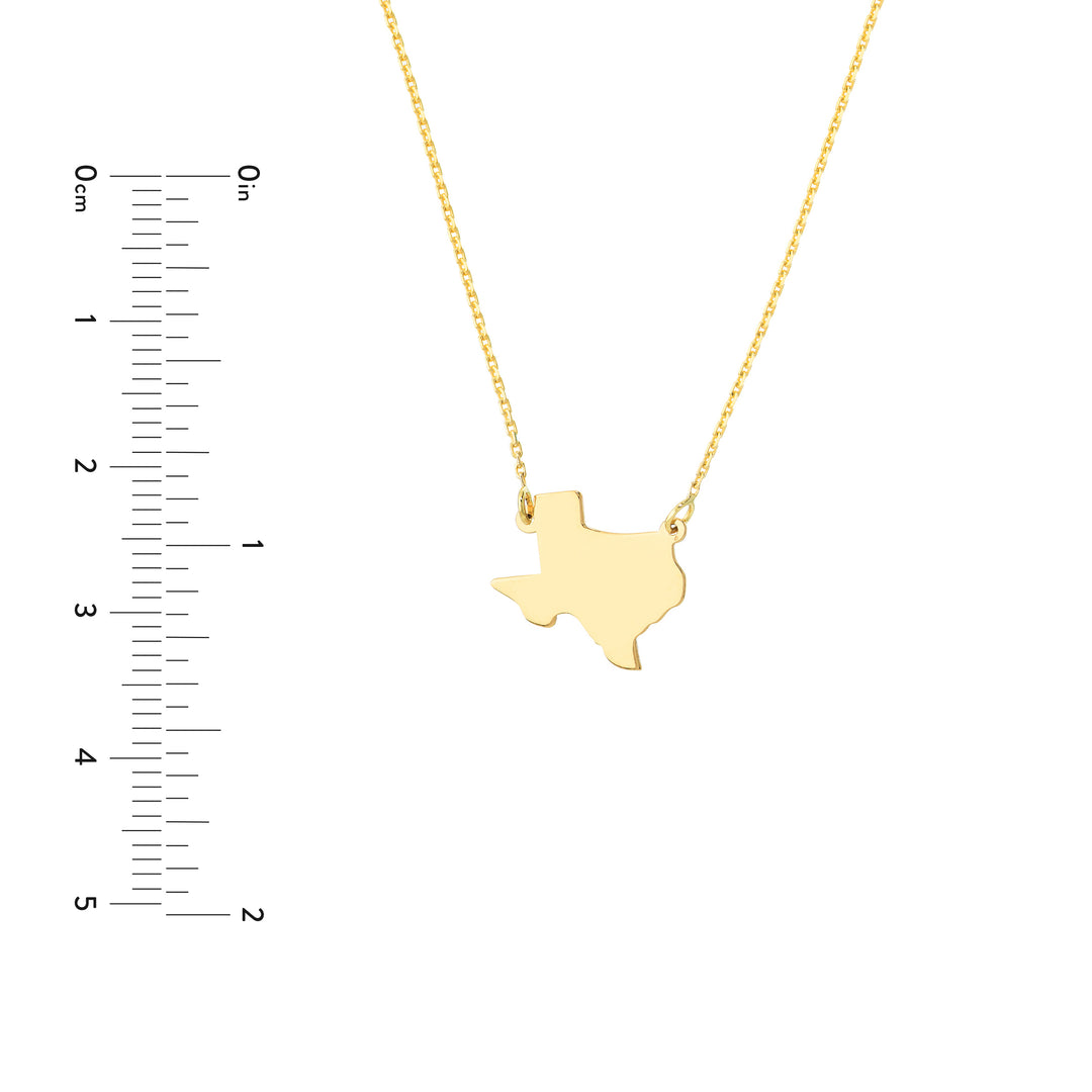 States Plain Map Necklace