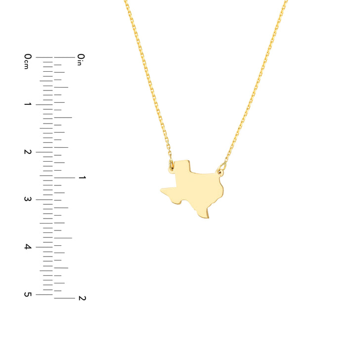 States Plain Map Necklace