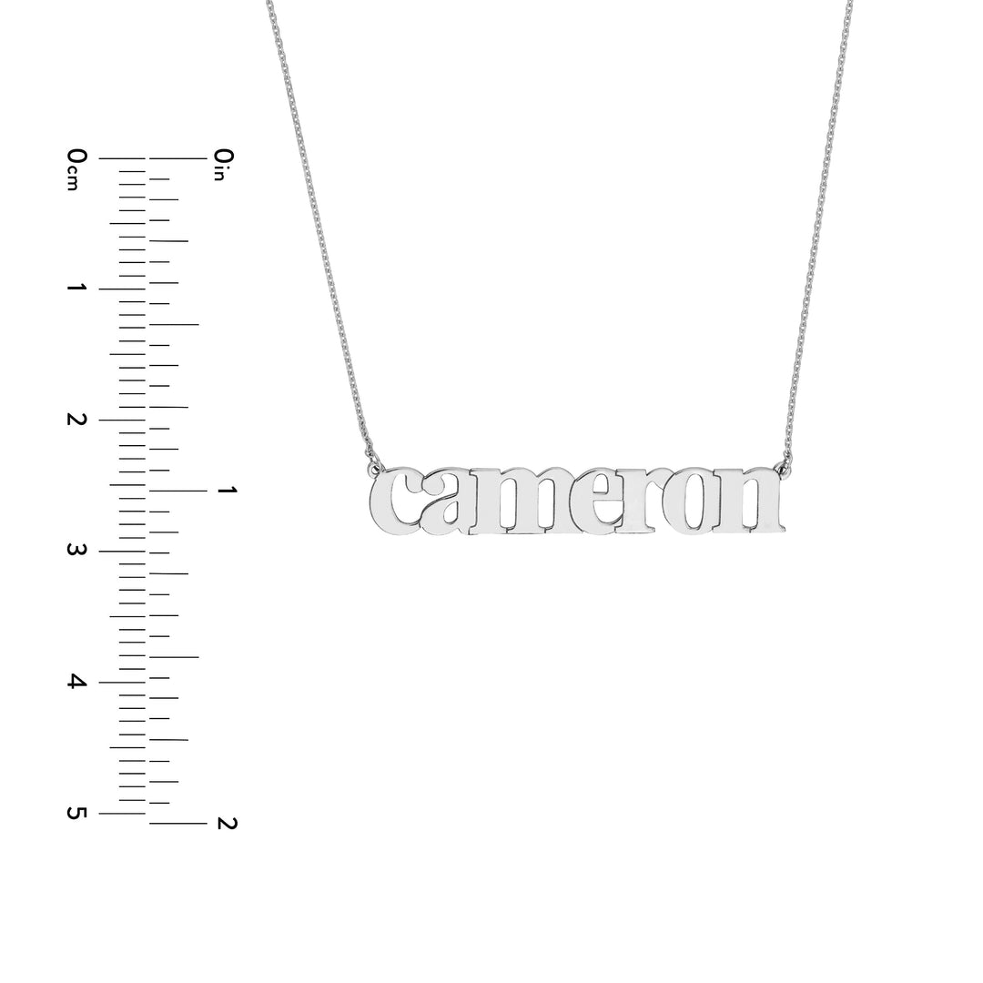 5mm Typewriter Font Nameplate Necklace
