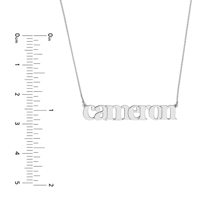 5mm Typewriter Font Nameplate Necklace