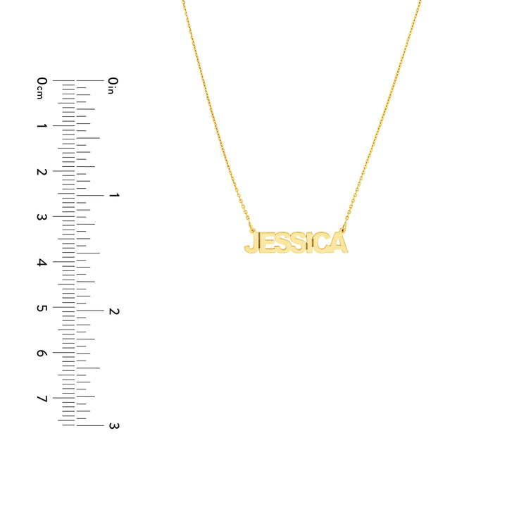5mm Block Font Nameplate Necklace
