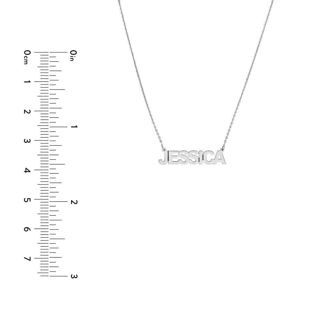 5mm Block Font Nameplate Necklace