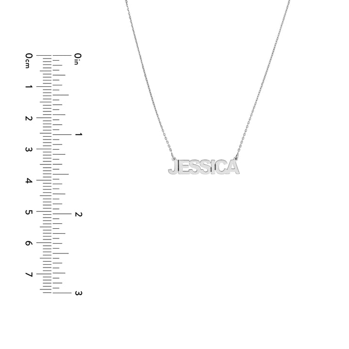 5mm Block Font Nameplate Necklace