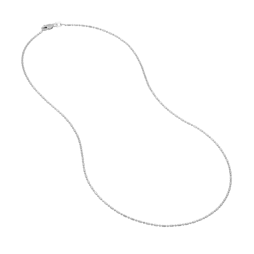 1.2mm D/C Bead and Barrel Chain with Lobster Lock