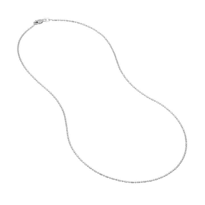 1.2mm D/C Bead and Barrel Chain with Lobster Lock