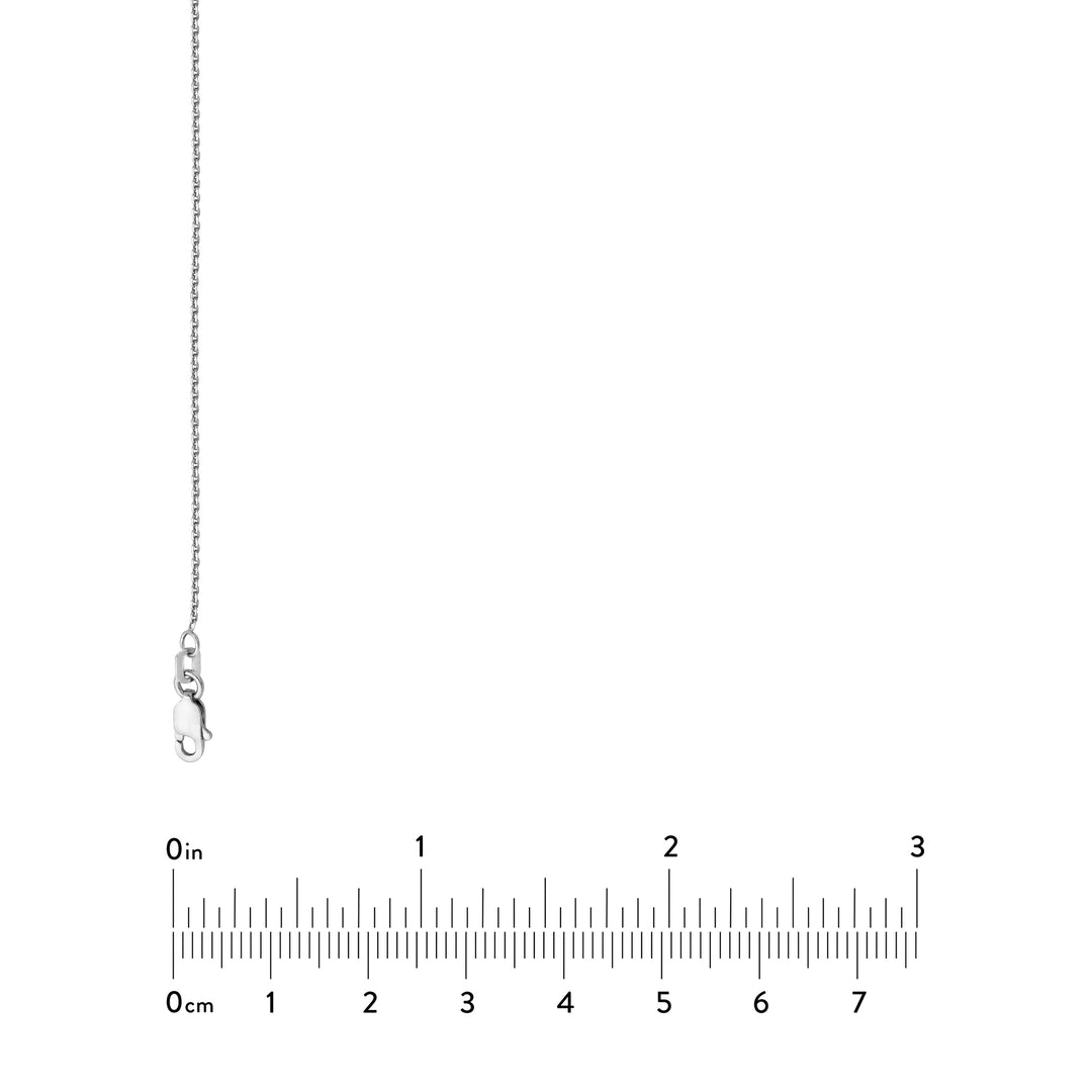 Sterling Silver 0.95mm D/C Cable Chain with Lobster Lock