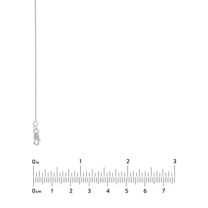 Sterling Silver 0.95mm D/C Cable Chain with Lobster Lock
