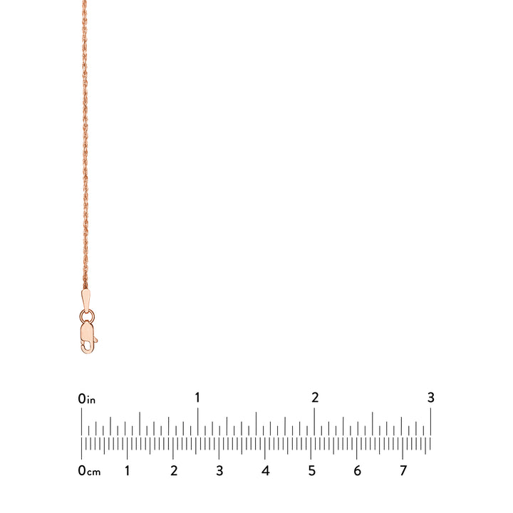 1.05mm D/C Rope Chain with Lobster Lock