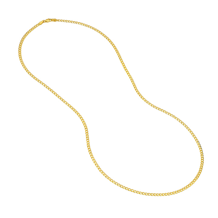 2.7mm Light Open Curb Chain with Lobster Lock