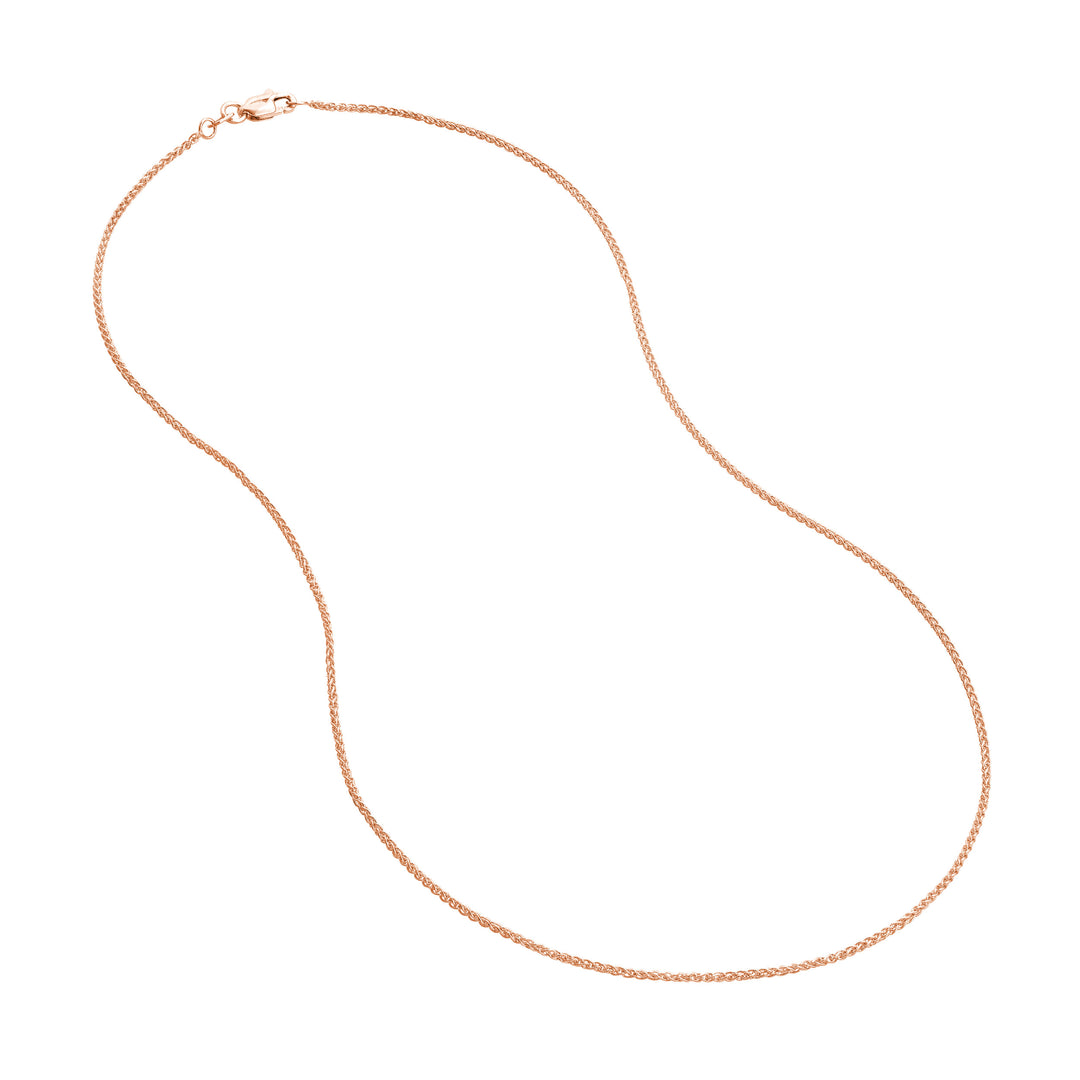 1.25mm Wheat Chain with Lobster Lock