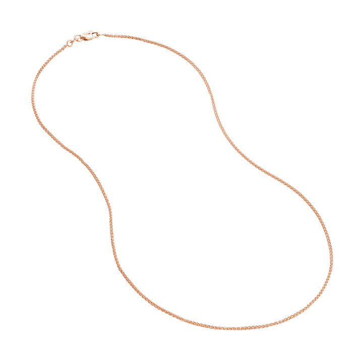 1.25mm Wheat Chain with Lobster Lock