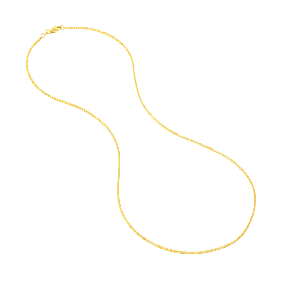 1.25mm D/C Square Wheat Chain with Lobster Lock