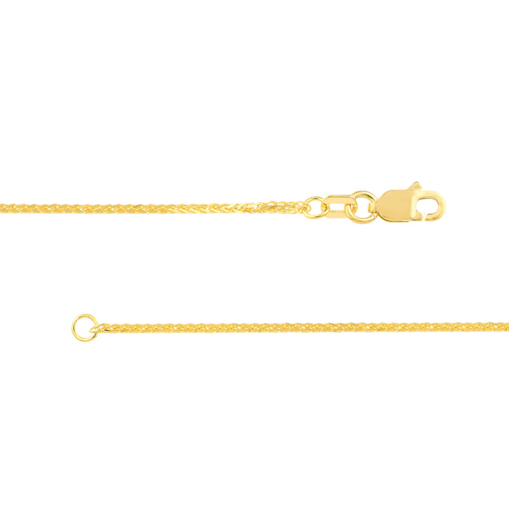 1.25mm D/C Square Wheat Chain with Lobster Lock