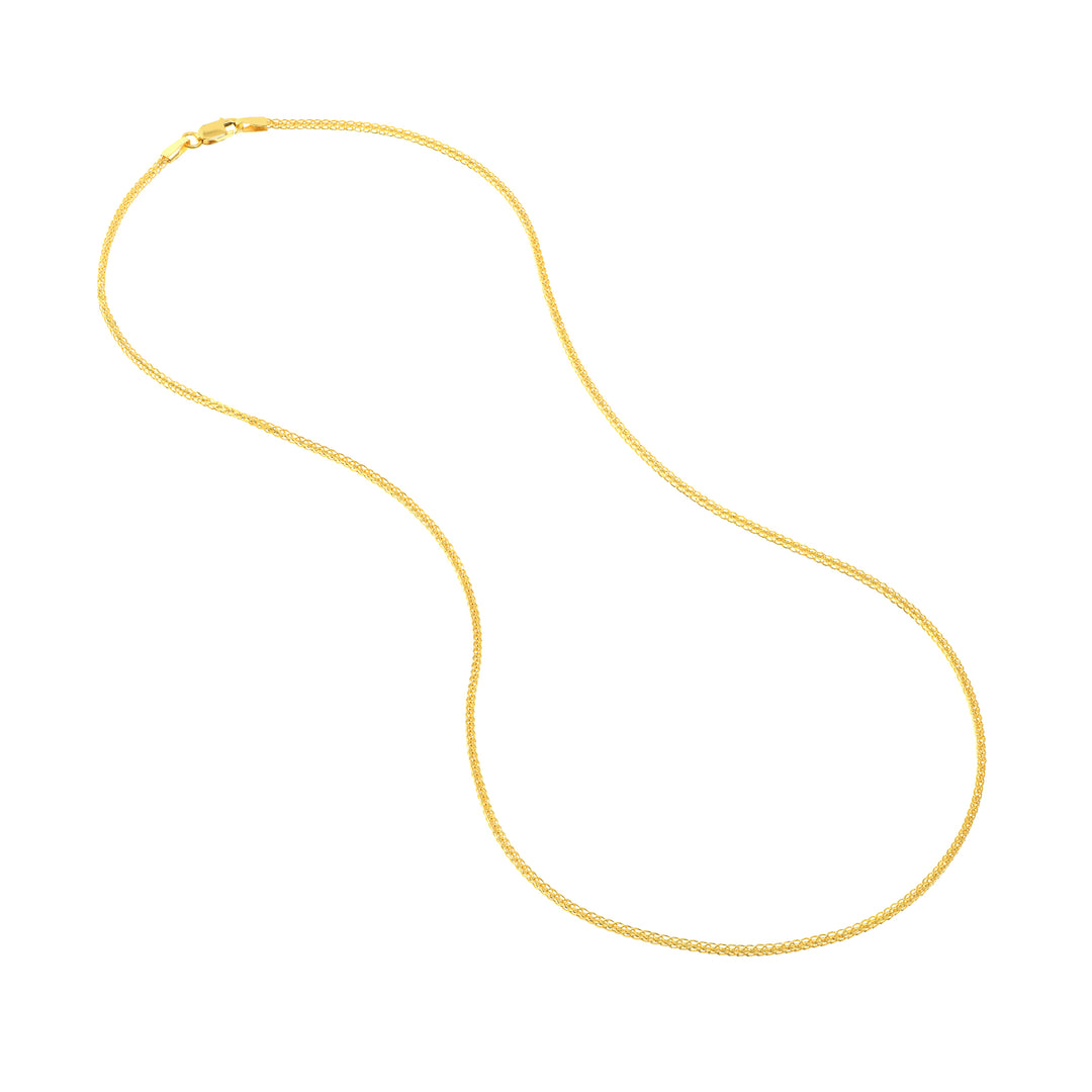 1.70mm Square Wheat Chain with Lobster Lock