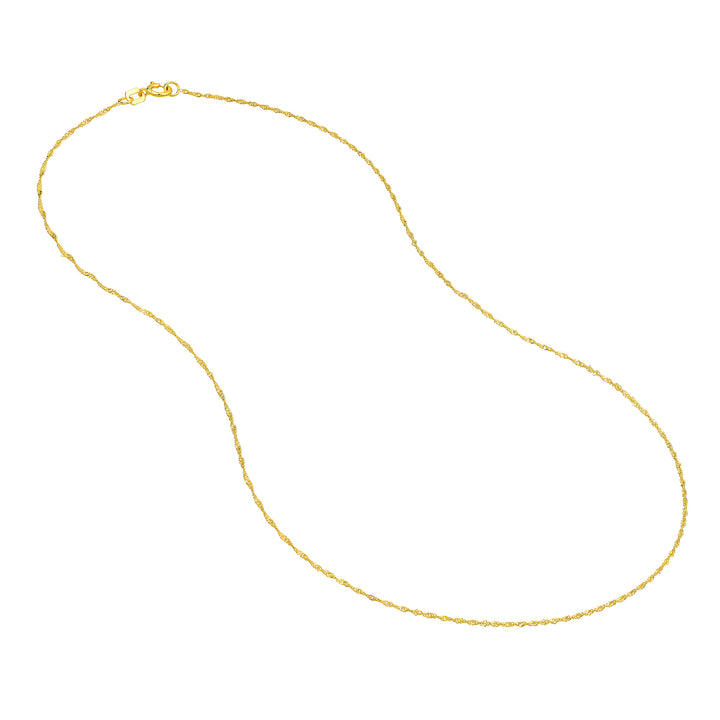 1mm Singapore Chain with Spring Ring