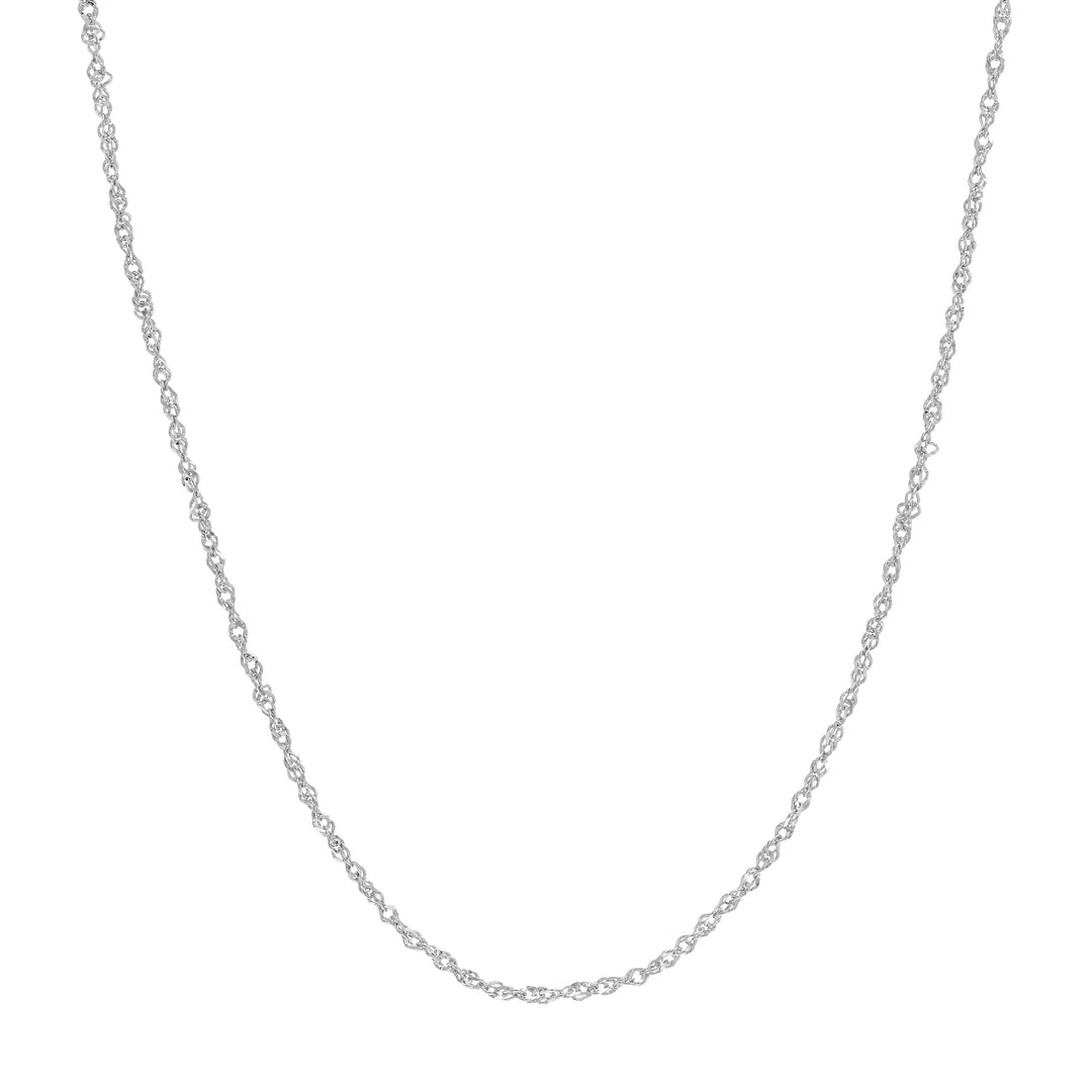 0.8mm Sparkle Singapore Chain with Spring Ring