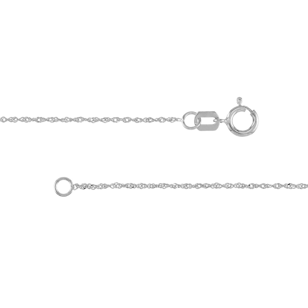 0.8mm Sparkle Singapore Chain with Spring Ring
