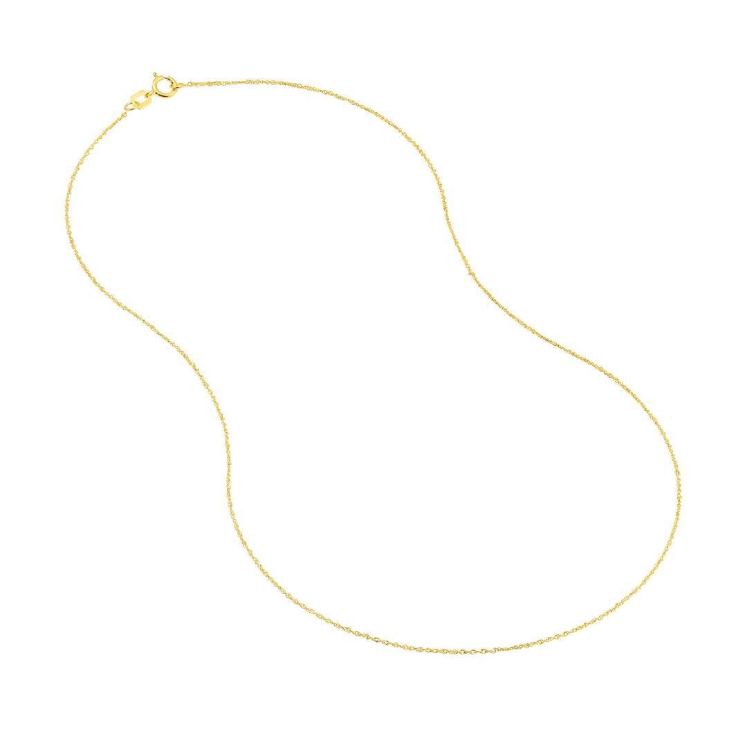 0.8mm Sparkle Singapore Chain with Spring Ring