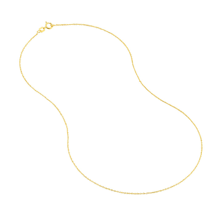 0.8mm Sparkle Singapore Chain with Spring Ring