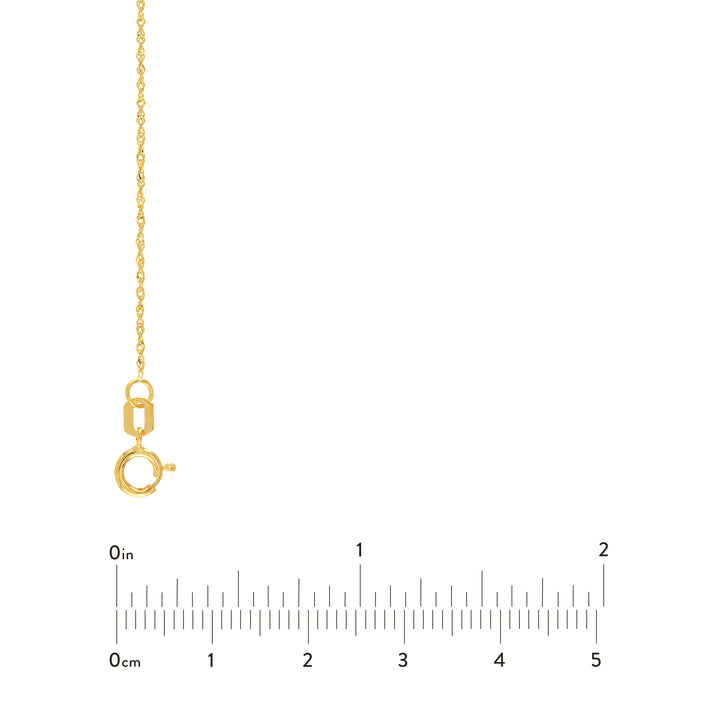 0.8mm Sparkle Singapore Chain with Spring Ring
