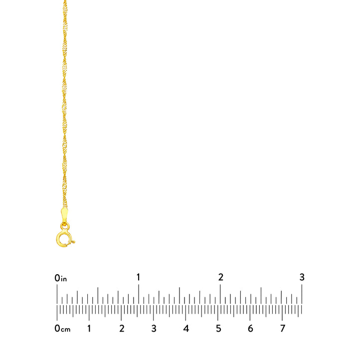 1.4mm Singapore Chain with Spring Ring