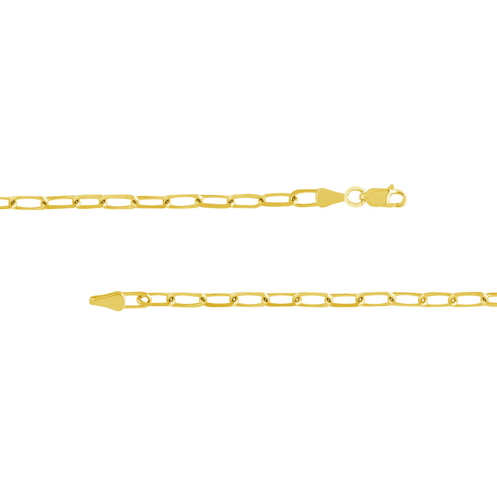 4mm Paper Clip Chain with Lobster Lock