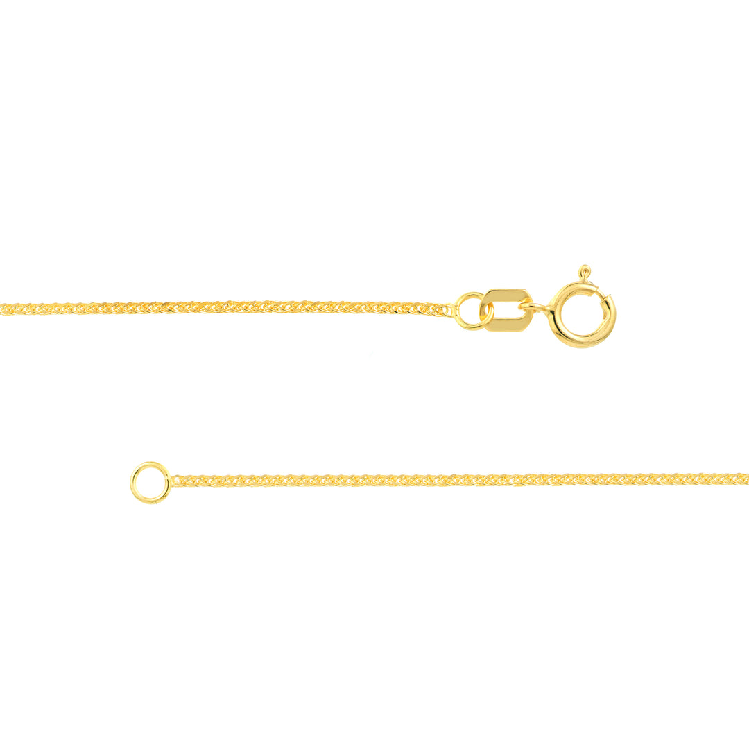 1.17mm Square Wheat Chain with Spring Ring
