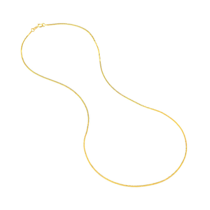 0.85mm Square Wheat Chain with Spring Ring