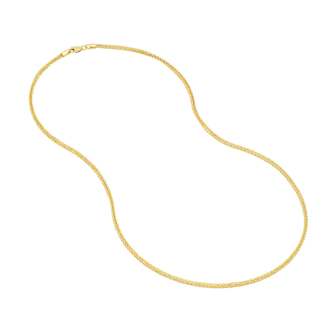 2.25mm Square Wheat Chain with Lobster Lock