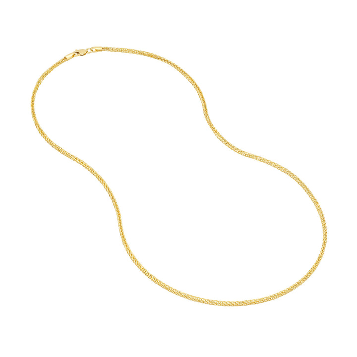 2.25mm Square Wheat Chain with Lobster Lock