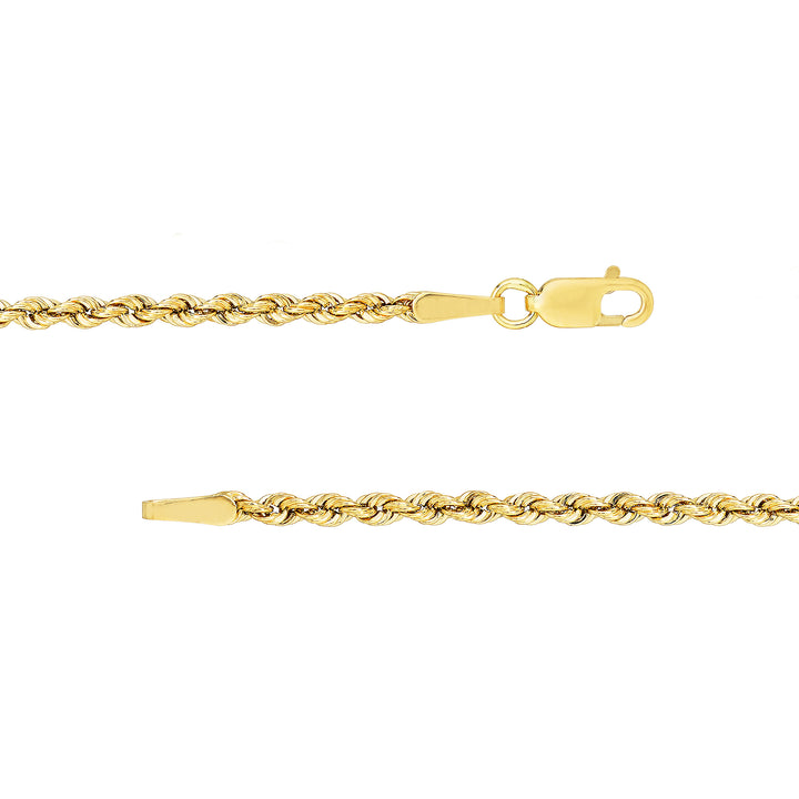 2mm Light Rope Chain with Lobster Lock