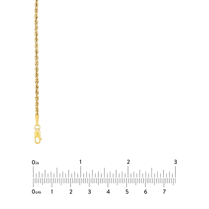 2mm Light Rope Chain with Lobster Lock