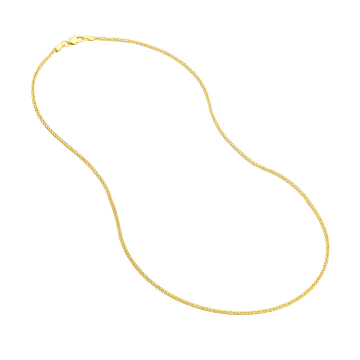 1.75mm Square Wheat Chain with Lobster Lock