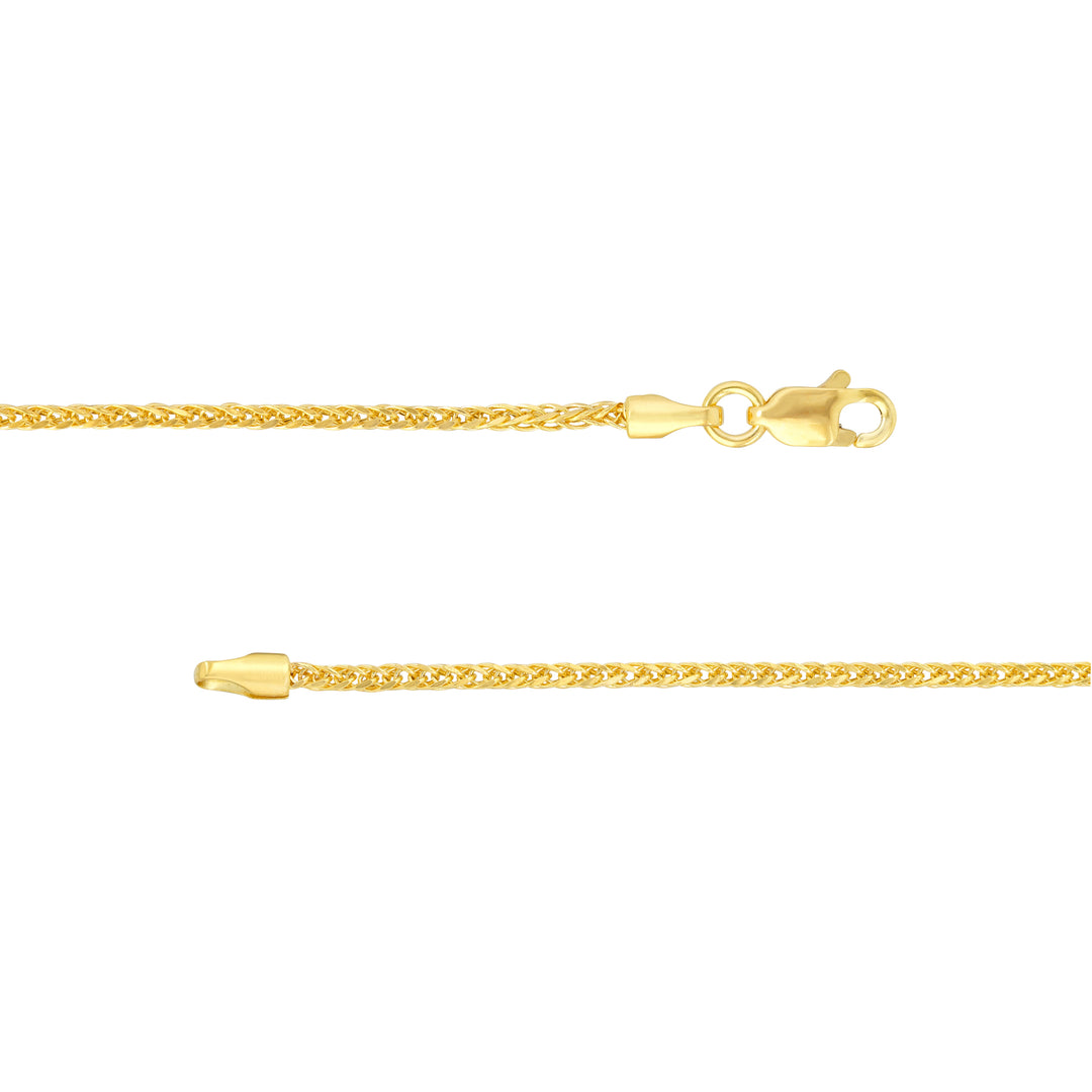 1.75mm Square Wheat Chain with Lobster Lock