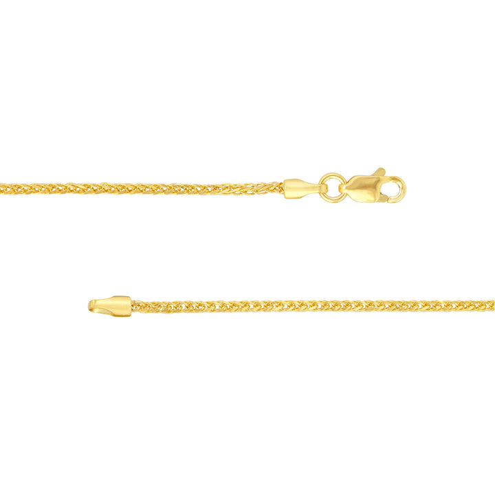 1.75mm Square Wheat Chain with Lobster Lock