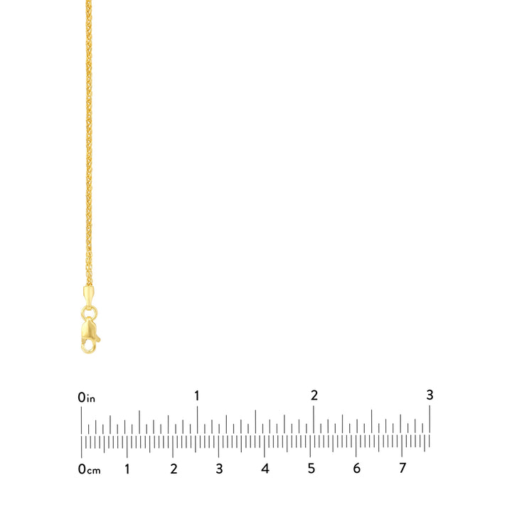 1.75mm Square Wheat Chain with Lobster Lock