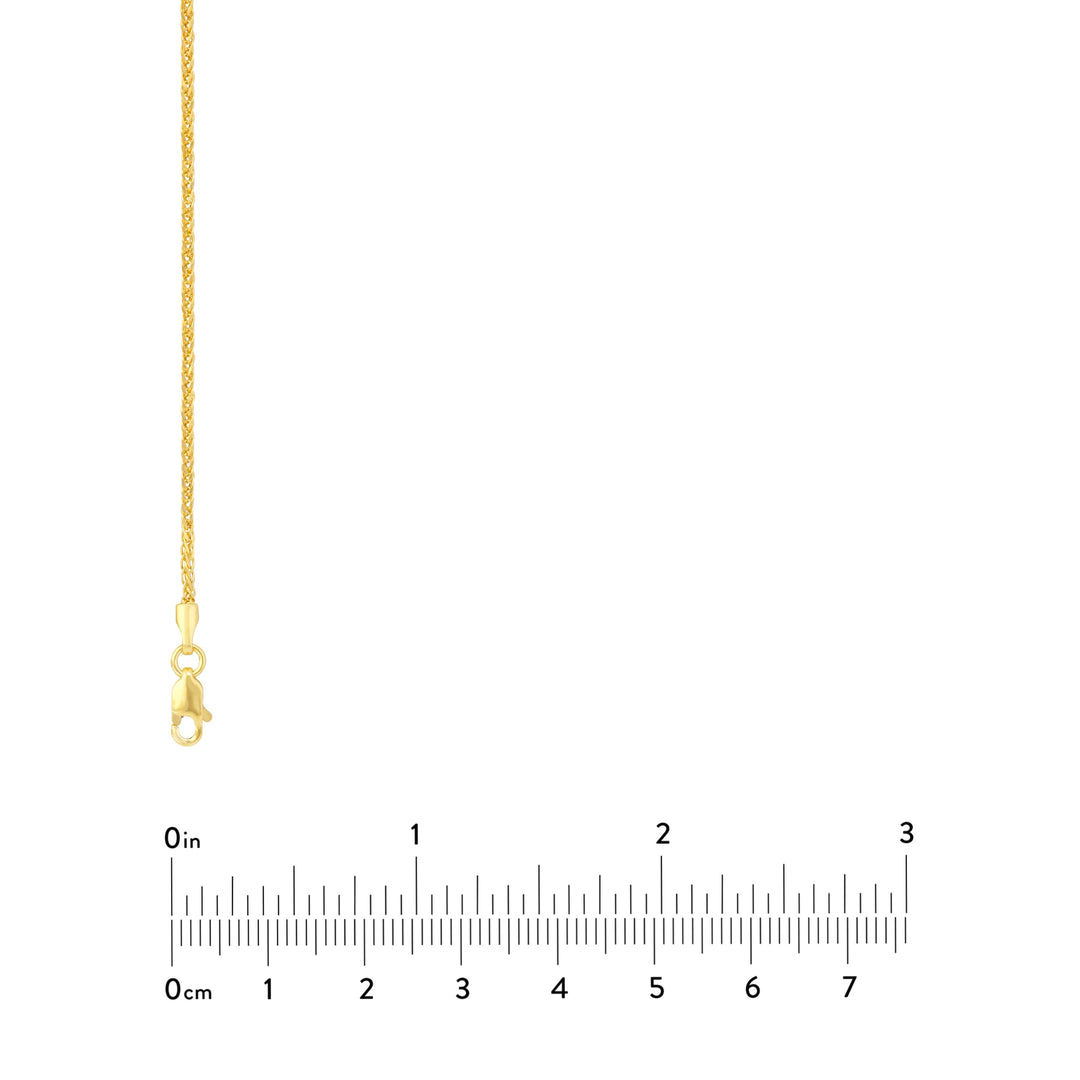 1.75mm Square Wheat Chain with Lobster Lock