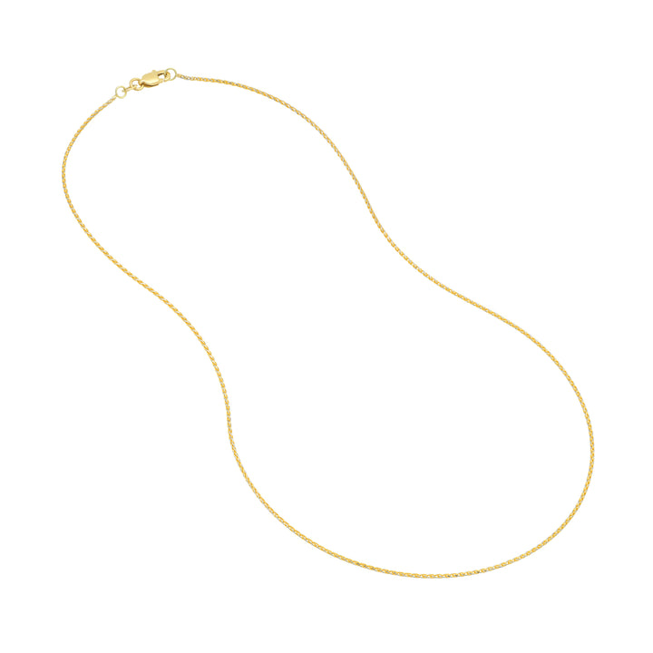 1.20mm Two-Tone Pavé Wheat Chain with Lobster Lock