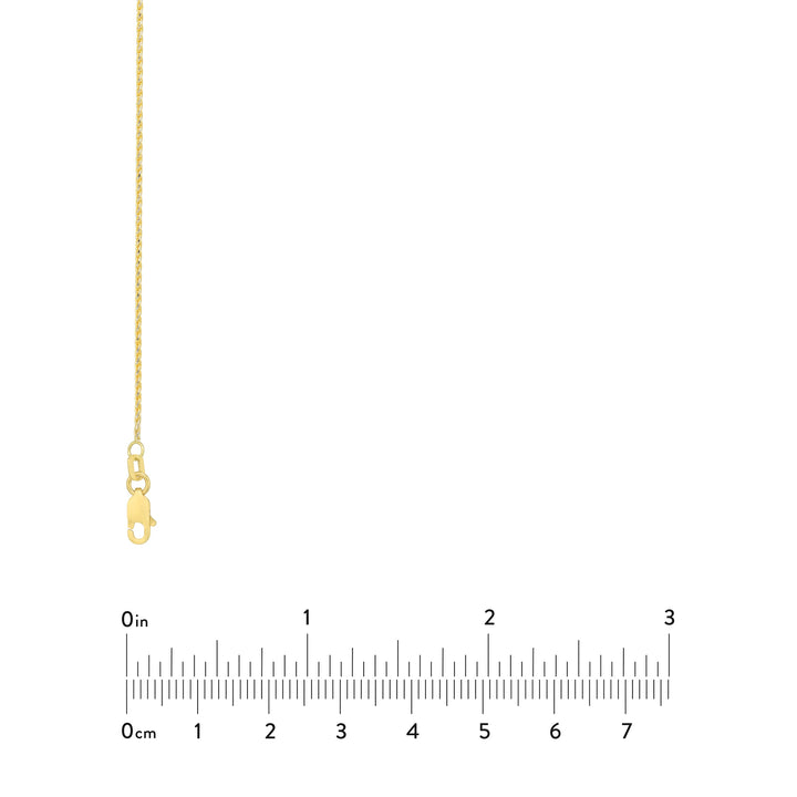 1.05mm Two-Tone Pave Wheat Chain with Lobster Lock