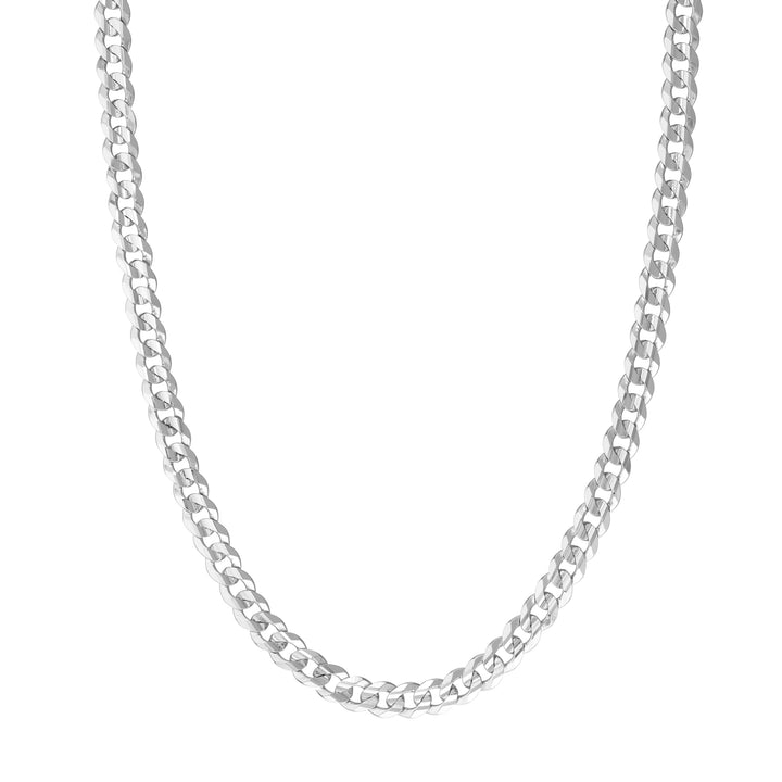Sterling Silver 7.05 Cuban Curb Chain with Lobster Lock