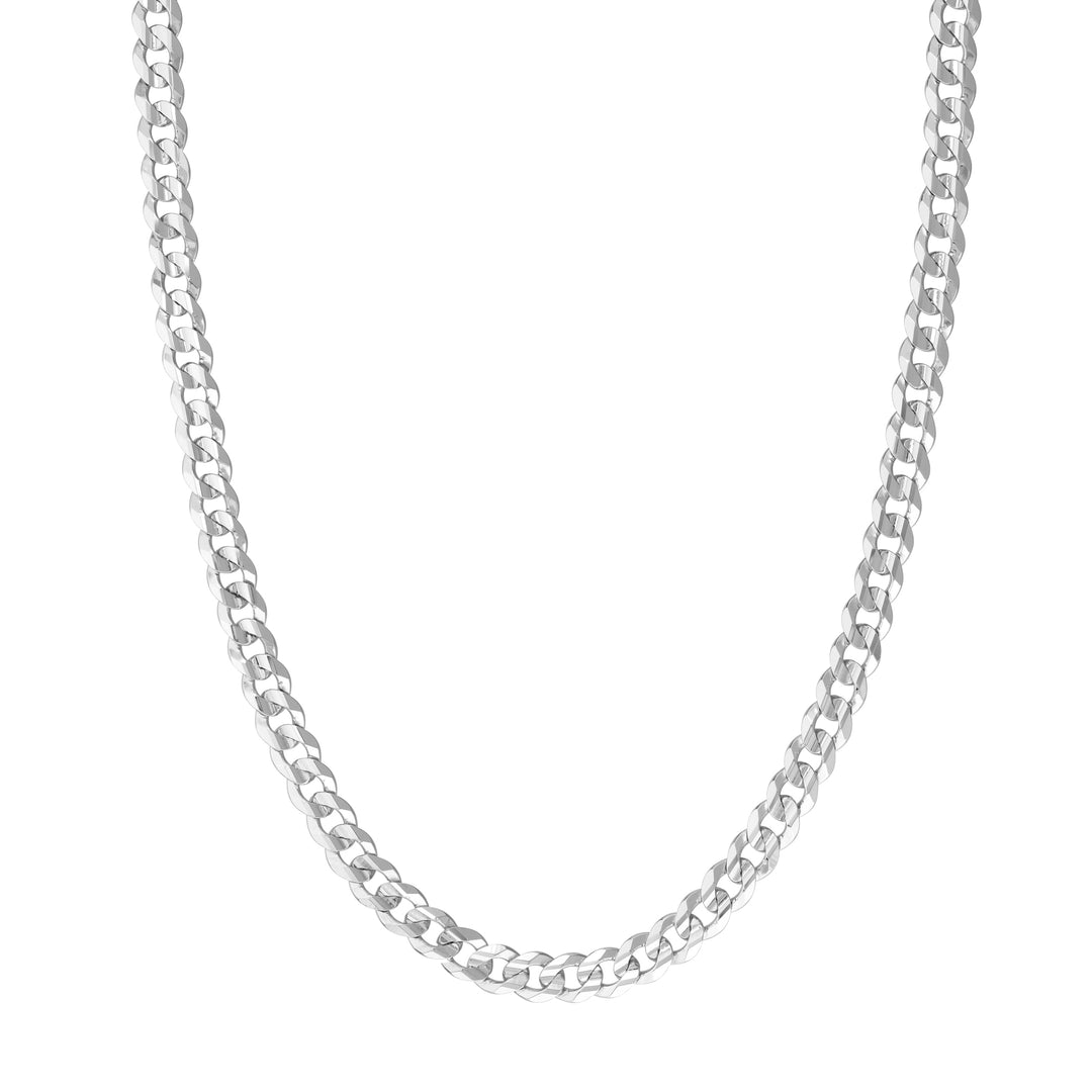 Sterling Silver 7.05 Cuban Curb Chain with Lobster Lock