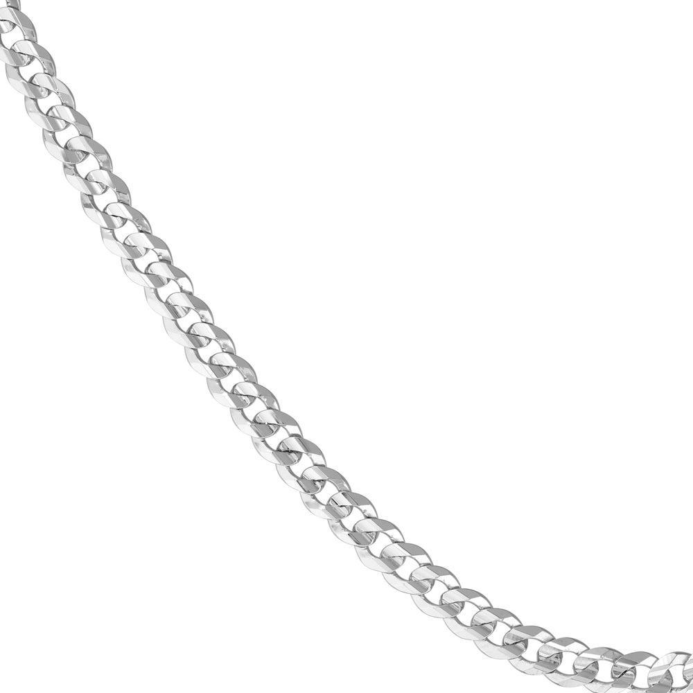 Sterling Silver 7.05 Cuban Curb Chain with Lobster Lock