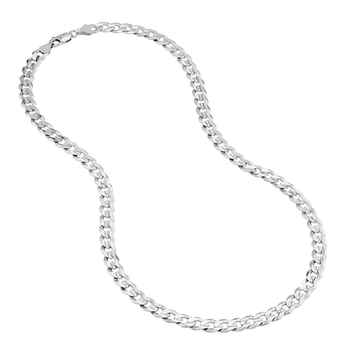 Sterling Silver 7.05 Cuban Curb Chain with Lobster Lock