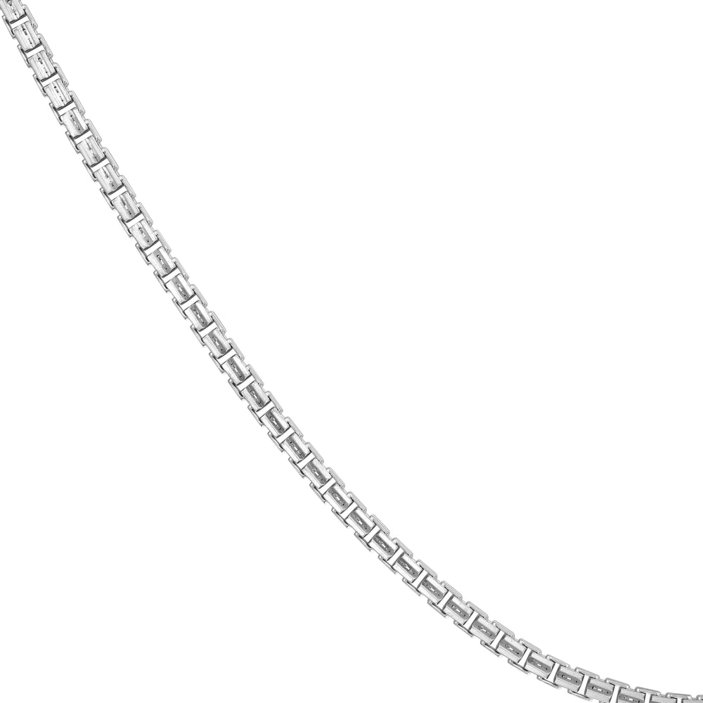 Sterling Silver 3.40mm Concave Box Chain with Lobster Lock