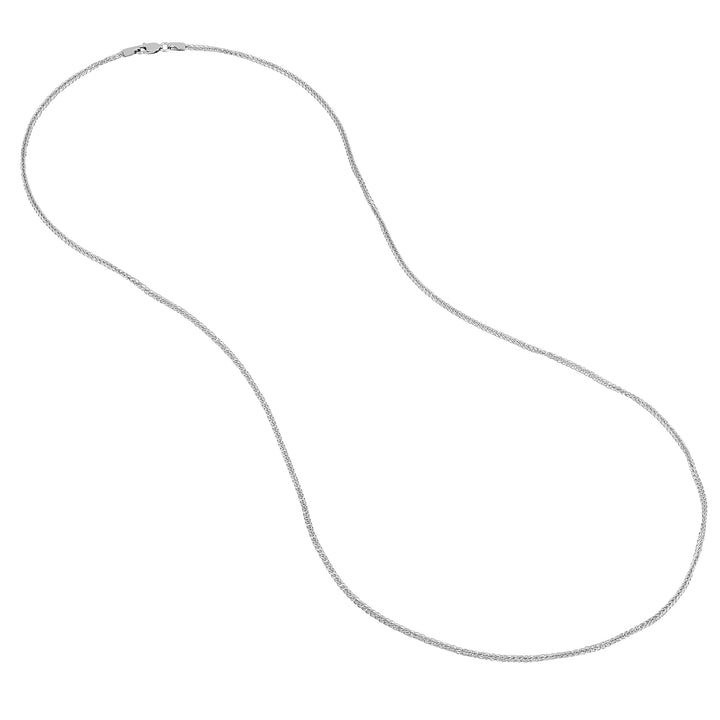 Sterling Silver 1.25mm Square Wheat Chain