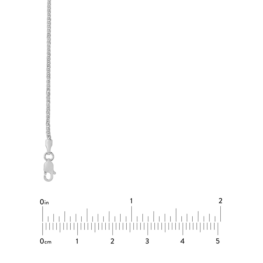 Sterling Silver 1.25mm Square Wheat Chain