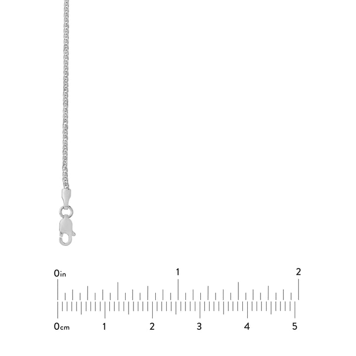 Sterling Silver 1.25mm Square Wheat Chain