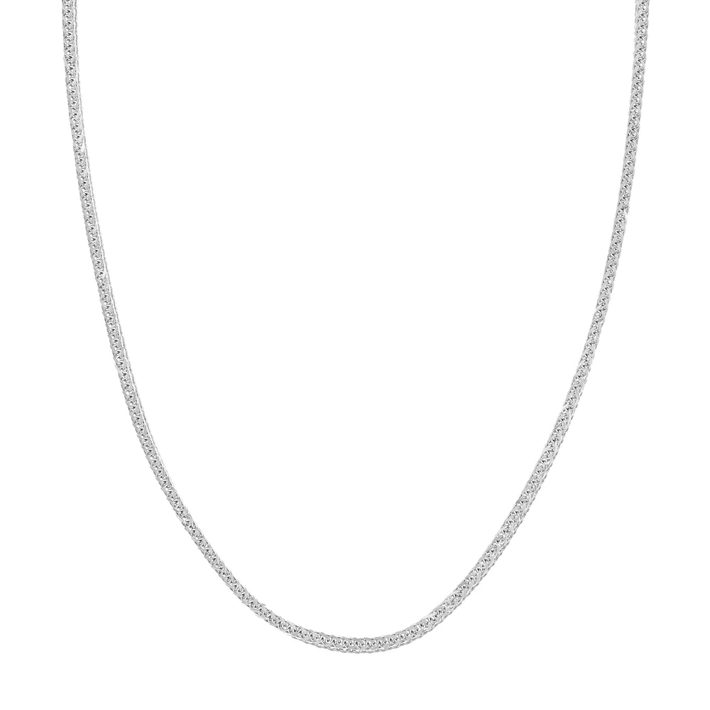 Sterling Silver 2.9mm Square Wheat Chain