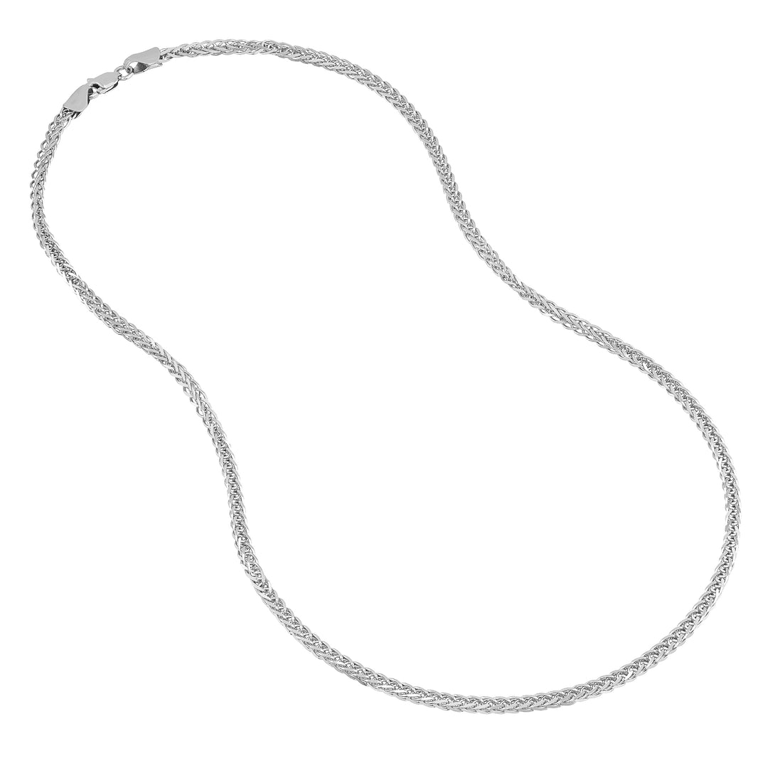 Sterling Silver 2.9mm Square Wheat Chain